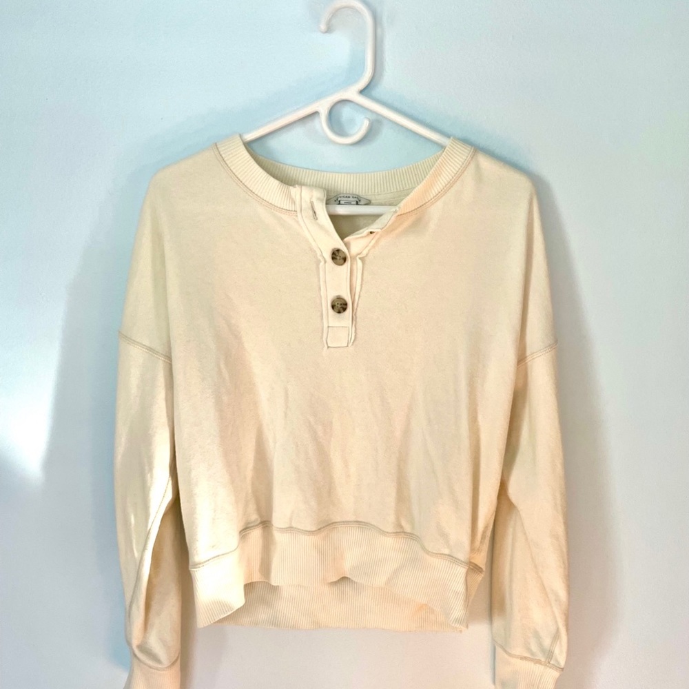 American Eagle Quarter Button Sweater